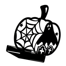 Haunting Iron Candle Stand Halloween Themed Tealight Candle-D
