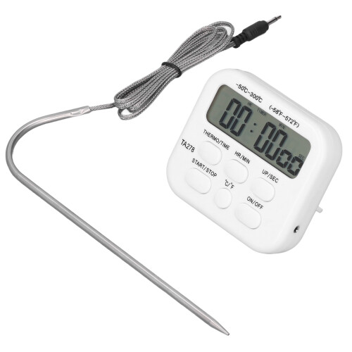 Termómetro programable de lectura instantánea con sonda cableada: Domina tu cocina con precisión y estilo. 2