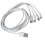 Kompaktes USB-MultiCharging-Kabel für Typ-C- und-Weiß 1