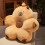 Soft Capybara Back Pillow, Ergonomic Lumbar-round eyes L 5
