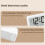 User Friendly Silents Alarm Clock with Night Activation-White 7