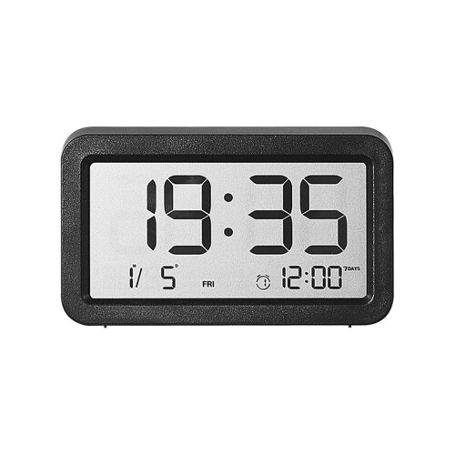 Digital Clock Desk Alarm Clock Quiet Operate for Students-Black