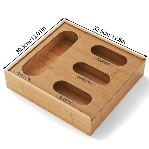Dustproof Bamboos Container for Kitchen Food Bags Protective 2