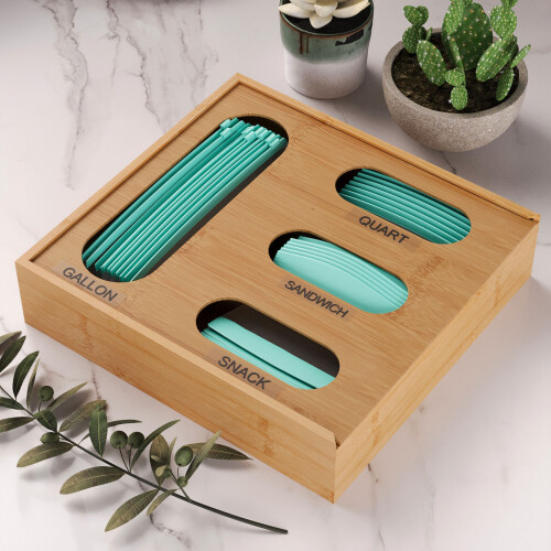 Dustproof Bamboos Container for Kitchen Food Bags Protective 1