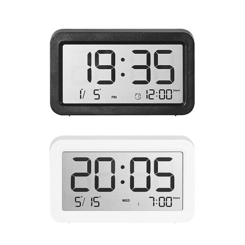 Digital Clock Desk Alarm Clock Quiet Operate for Students-Black 1
