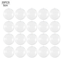 Clear Plastic Craft Ornaments For DIY Projects, Decorative Fillable Baubles With Detachable Shell, Transparent Plastic Ball Suitable For Christmas Tre