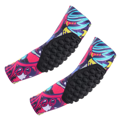 Youth elbow pads, 2 pack compression sleeve protective hair