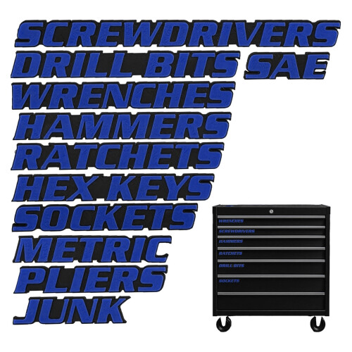 11 Piece 3D Printing Magnetic Labels Reusable Sticker for-Blue