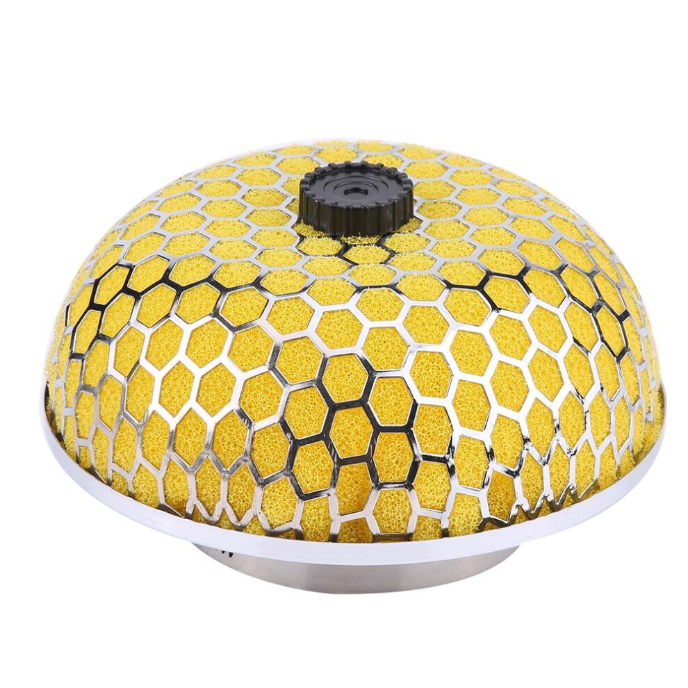 76Mm Mushroom Air Filter Car Air Intake Inlet Filter Mushroom Foam Gauze Flow Universal Yellow 9105992531264