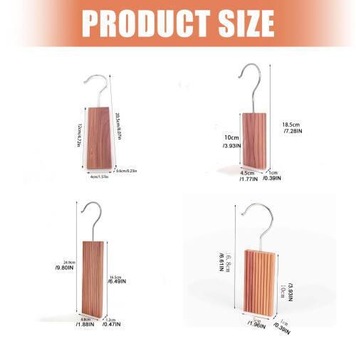 10Pcs Easy to Use Cedar Block Hanging Chip-Cedar corrugated hoo 2