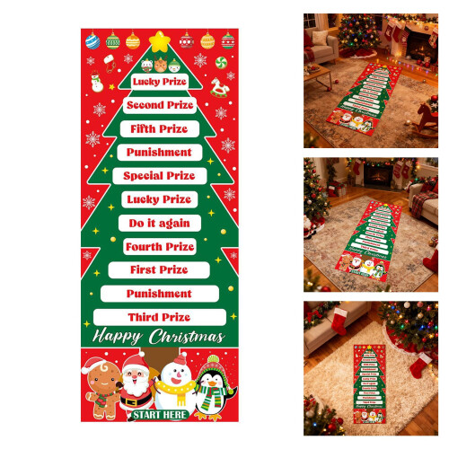 Vilten Doek Kerst Rolling Game Aid 29.53x73.62Inch Roller Game 1