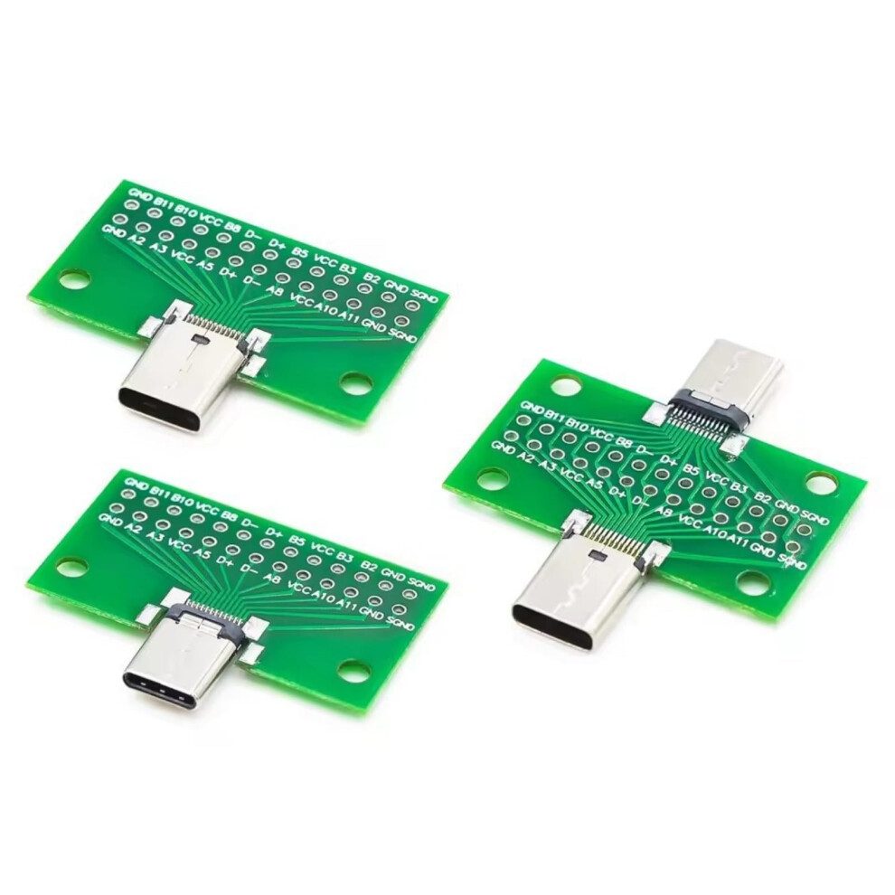 Usb 3.1 Type C Board 2X13 Pin To 2.54Mm Pitches Twosided Prototyping Board 3Pack For Electronics Projects 9067246108953