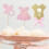 Κομψά διακοσμητικά για cupcakes, υψηλής ποιότητας διακοσμητικά για baby shower για 4