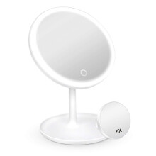Radiant Reflections, Dimmable Led Lights Makeup Mirror, High Definition Mirror With Touch Screen Dimmable Feature And Storage Tray