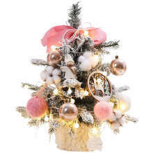 24 Inch Tabletop Xmas Tree, Mini Pink Christmas Tree For Countertop Decoration And Desk Decoration, Portable Artificial Christmas Decoration
