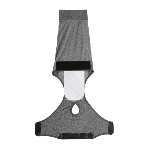 Comfortable Pet Dog Post Surgeries Jumpsuit-Hemp grey L