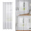2Pieces Semi Sheer Curtains White Lights Adjusting-132x213cm 2