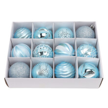 Shatterproof Plastic Decorations Elegant Xmas Tree Hanging Christmas Ball Ornaments High-End Decorative Baubles Diverse Finishes Balls For Holiday Sea
