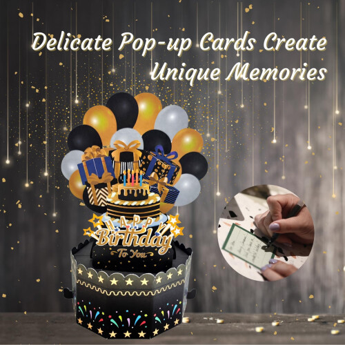 Κάρτα γενεθλίων Pop Up, 3D ευχετήρια κάρτα για γυναίκες άνδρες σύζυγος σύζυγος 2