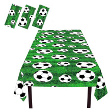 Toalha de mesa com estampa de bola esportiva, capa impermeável de alta qualidade com gráficos dinâmicos de futebol, caminho de mesa de plástico