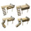 Natural Wood Activity Stand Hamster-Climbing ladder Vertical 2
