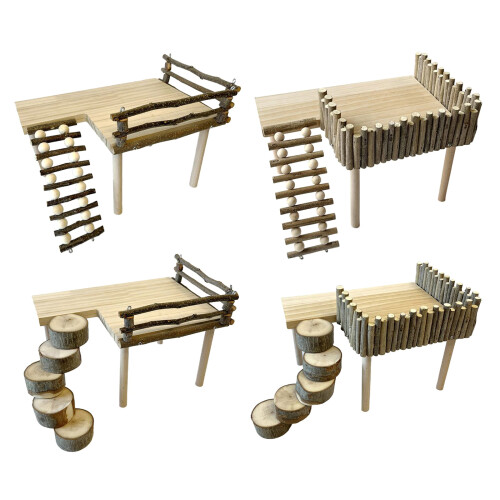Natural Wood Activity Stand Hamster-Climbing ladder Vertical 1