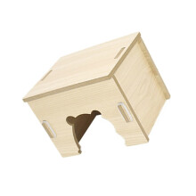 Hamster Hideouts Wood Cave Shelter House with-Single bedroom S