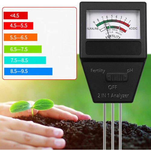 Soil Tester Fertility 2In1 AcidBase Testing Kit No Batteries Required Soil Test 1