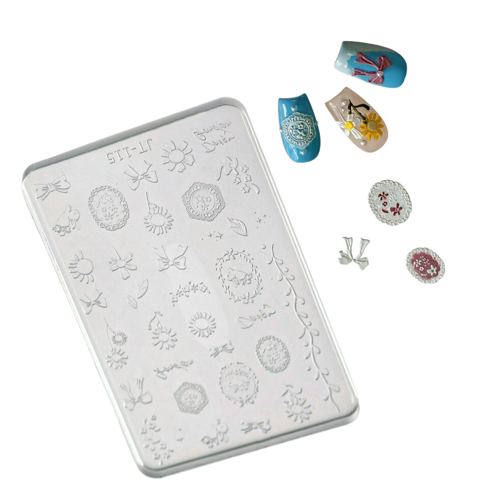 Silicone Mould for Embossed Nail Art Stickers Intricate- JT115