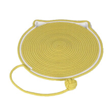 Space Saving Cats Scratcher Rotating Disk-Yellow S