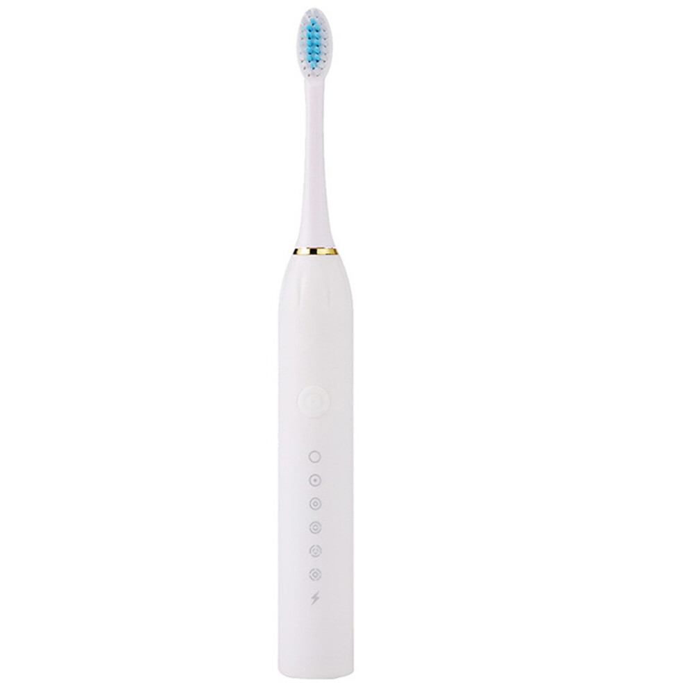 Rechargeable Sonic Electronic Toothbrush with Deep Cleaning, 6 Modes and IPX7 Waterproof, Ultrasonic Tooth Brush with Smart Timer and Soft Bristles, H