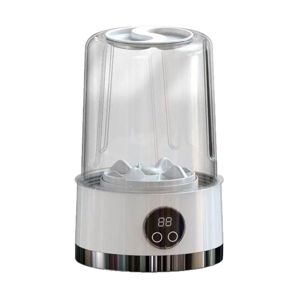 White Underwear Washer Mini Washing Machine With Automatic Drain Deep Clean Rechargeable Makeup Brush Cleaner Travel