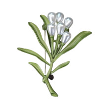 Plant Brooch Beautiful Badges Alloy Texture for Daily Wear-23