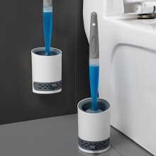 WC-Bürstenset mit Randbürste, auslaufsicherem Design und belüftetem Aufbewahrungsfach für effiziente Reinigung