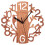 Artistic Wall Clock Design, Hanging DIY Round Watch with Tree Silhouette, Open Face Wall Clock for Garden Decor, Creative Wooden Tree Shape Clock, Bat 1