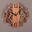 Artistic Wall Clock Design, Hanging DIY Round Watch with Tree Silhouette, Open Face Wall Clock for Garden Decor, Creative Wooden Tree Shape Clock, Bat 2