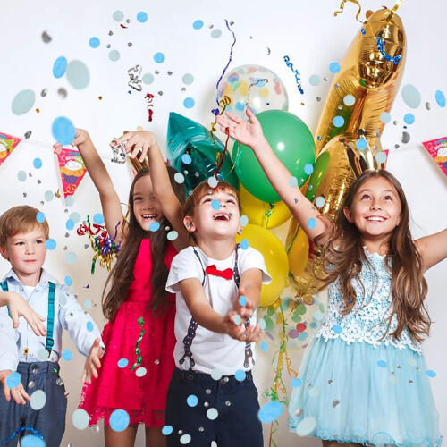 Baby Shower για κύκλους με κομφετί, Χαρτί διακόσμησης πάρτι με κομφετί, μικρές 2