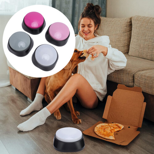 4PCS Voice Recording Buttons for Pets ABS Multi-Color Buzzer Training 2