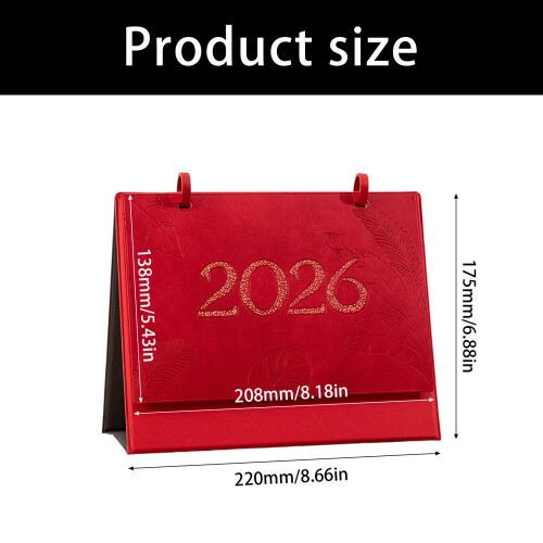 2026 Desk Calendar Decors Planner Simple Small Desk-Dark Grey 2