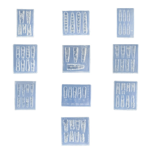 Flexible Nail Art Silicone Templates For Handmade-Style 9 1