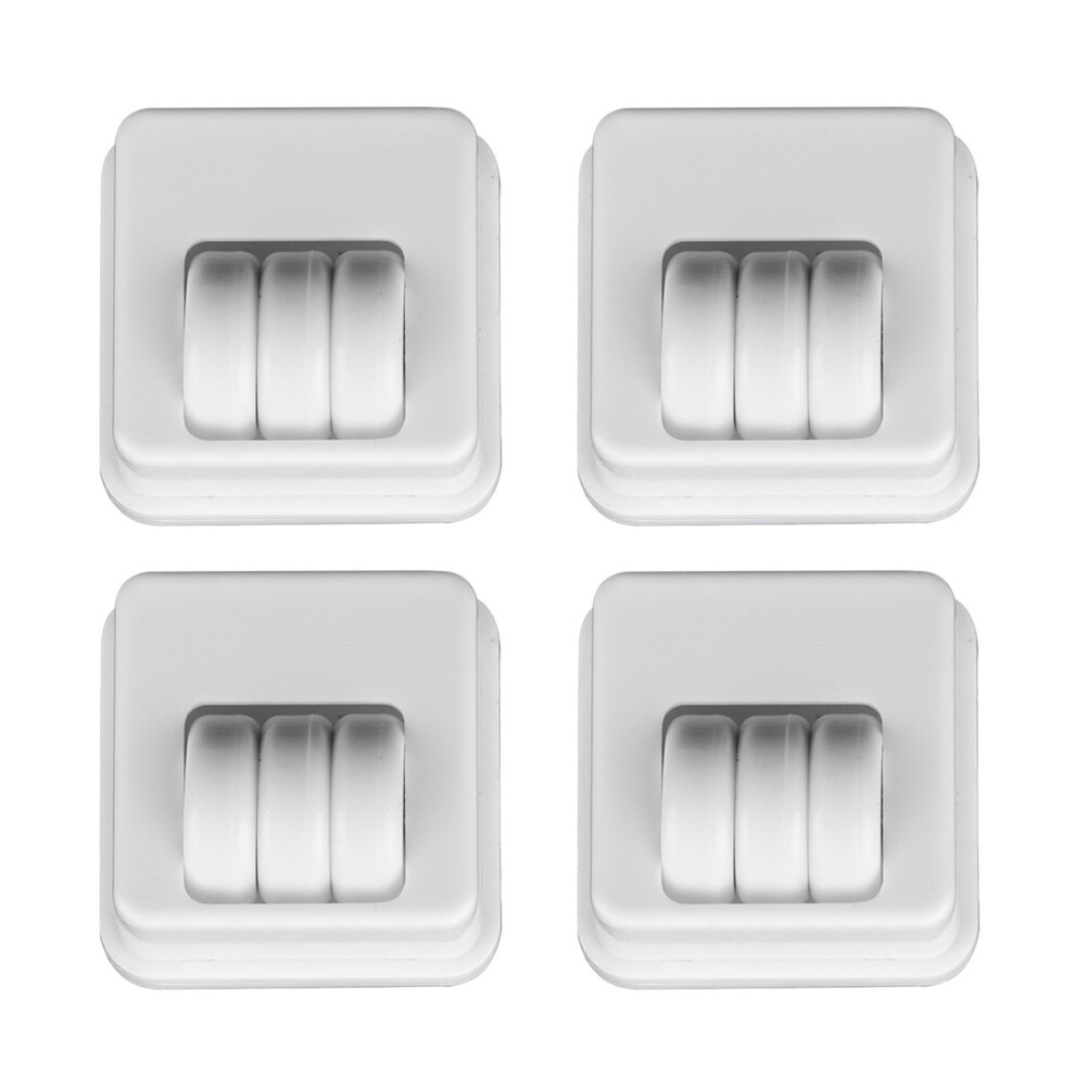 360 Degree Swivels Caster Wheel Swivels Wheel Rustproof-White 4 7696000536415