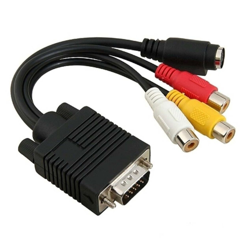 Vga To Converter Adapter Cable For Monitor Svga To Svideo Smart Tv Compatible 9339159516614