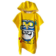 Serviette à capuche multifonctionnelle, serviette en microfibre ultra-absorbante à séchage rapide avec poche d'angle pour enfants
