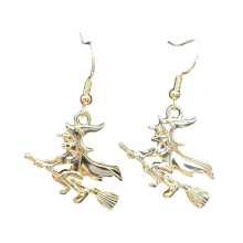 Funny Cartoon Bat And Pumpkin Earrings For Costume-wizard