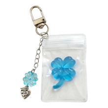 Adorable Four Leaf Clovers Pendant for Bags Or Keys-Purple