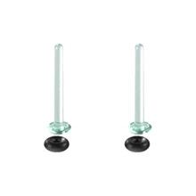 Vibranting Color Glass Ear Plugs Set-Transparent color 1.6mm