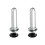 Glass Ear Stretching Set Assorted Sizes Plugs for-Black 4mm 1