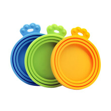 Silicone Can Covers 3Pcs Pack Dog And Cat Can Lids Microwave Safe For Food Storage