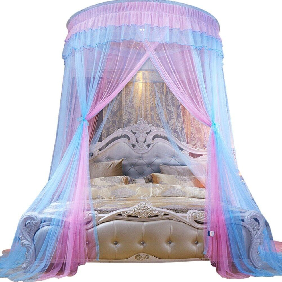 Mosquito Net for Bed Lace Canopy Foldable Bed Netting for Girls Bedroom Princess Style 2