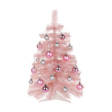 Christmas Tree With Ornaments, Prelit Christmas Tree For Indoor Use, Small Christmas Tree With LED Lights Enhancing Festive Atmosphere, Tabletop Artif